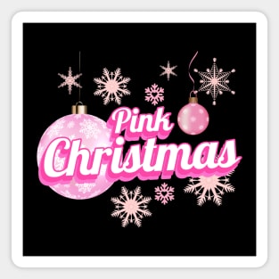 Pink Christmas Magnet